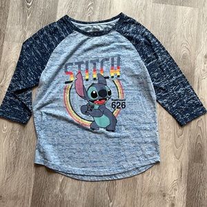 Stitch 3/4 Sleeve T-shirt | Adult S